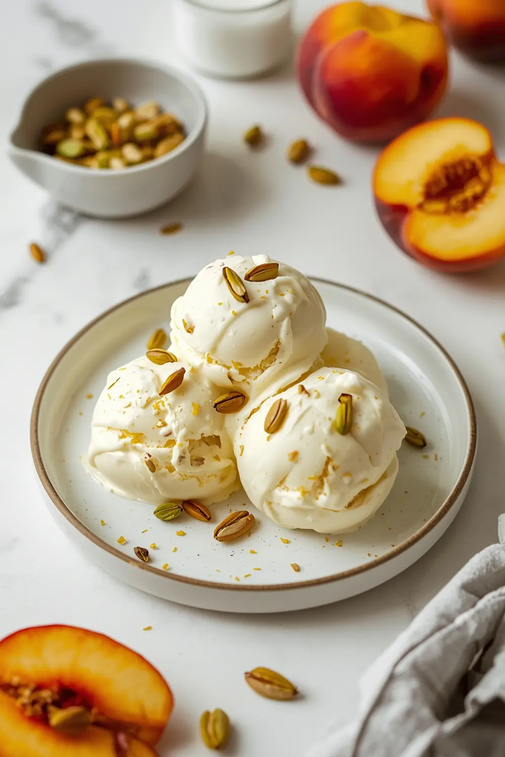 no churn peach ice cream