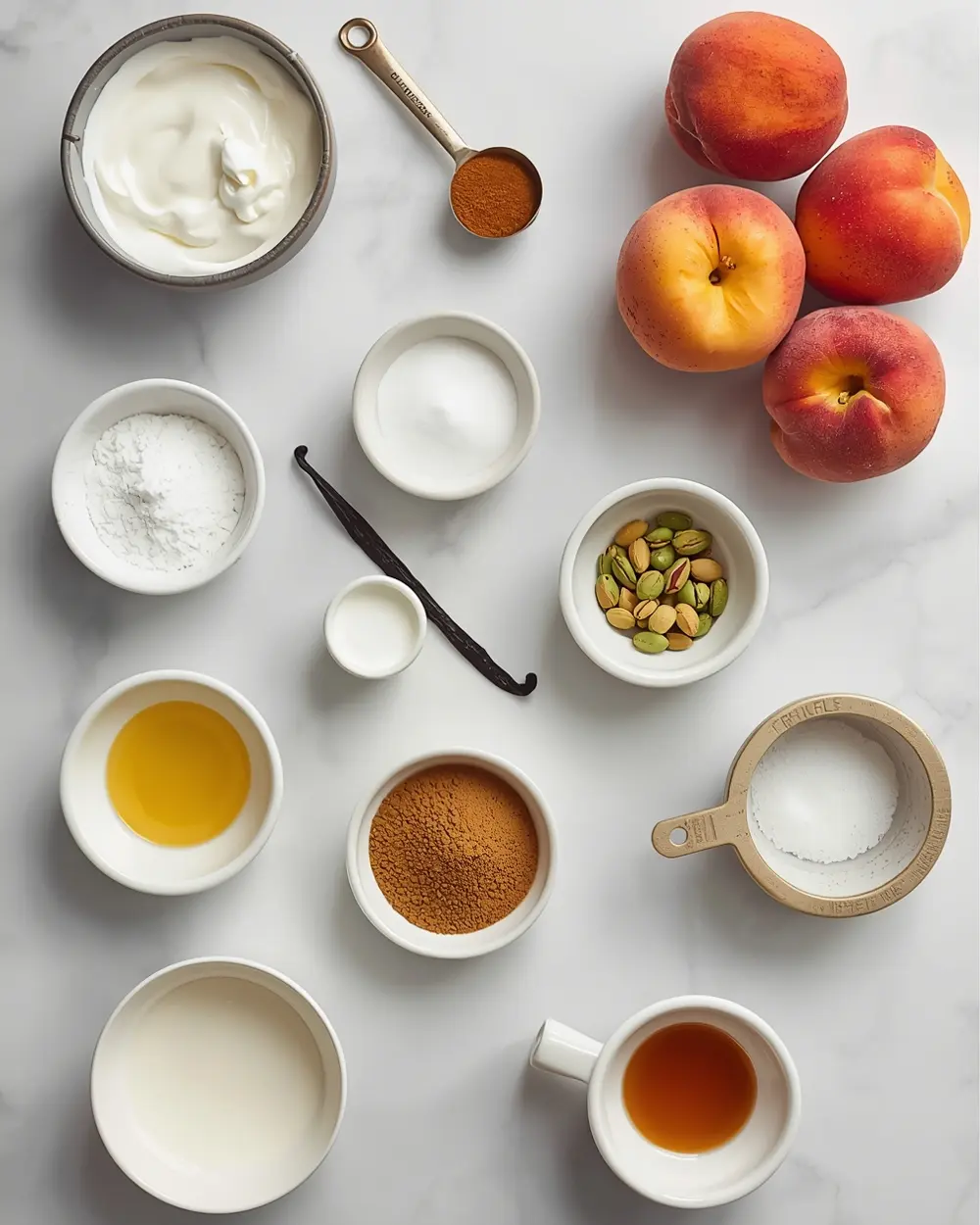 Ingredients for no churn peach ice cream