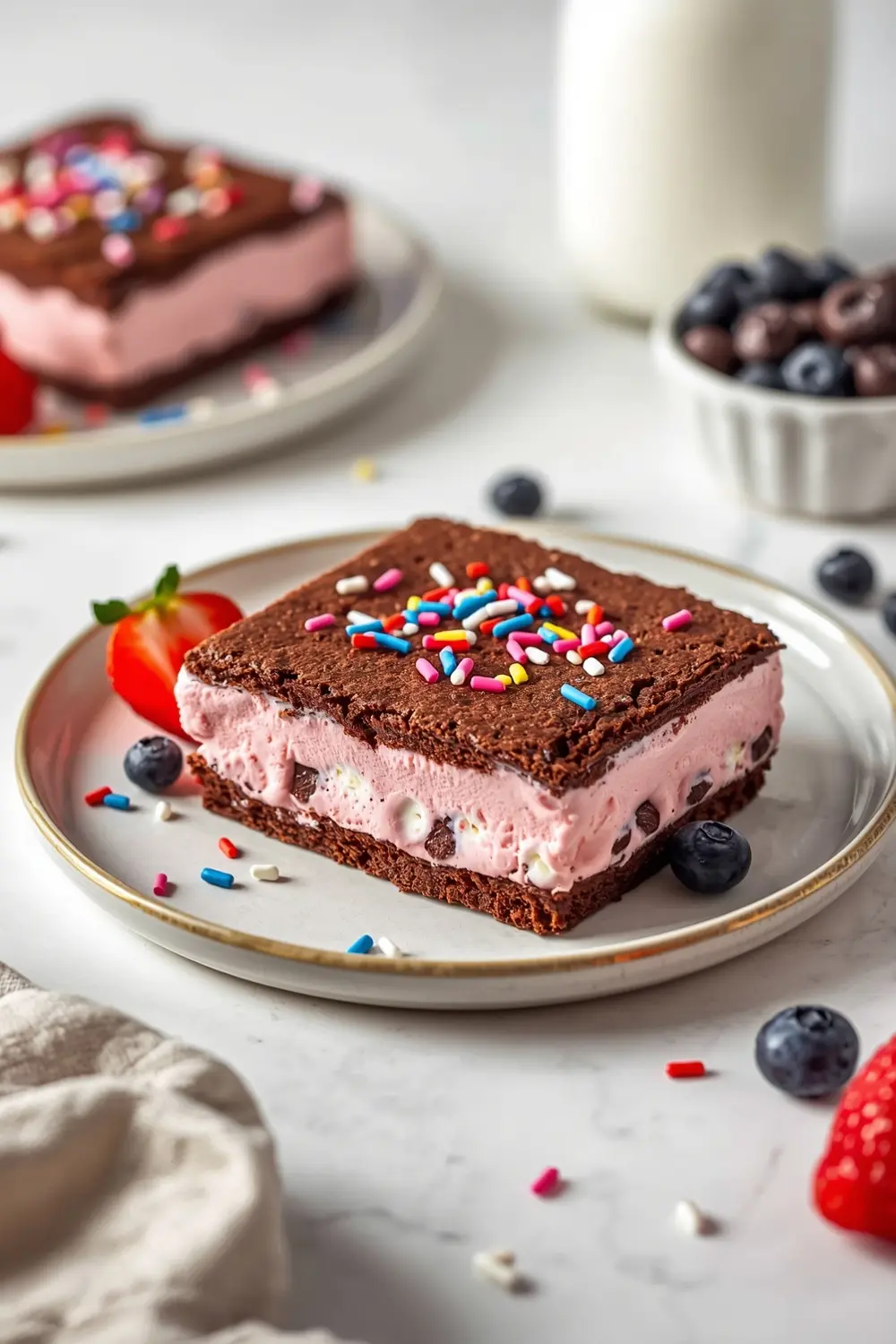 patriotic brownie ice cream sandwiches