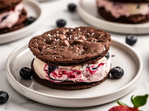 patriotic brownie ice cream sandwiches