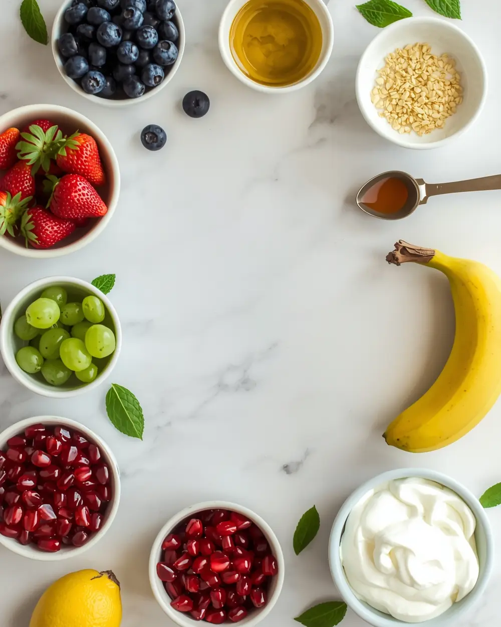 Ingredients for patriotic fruit platter
