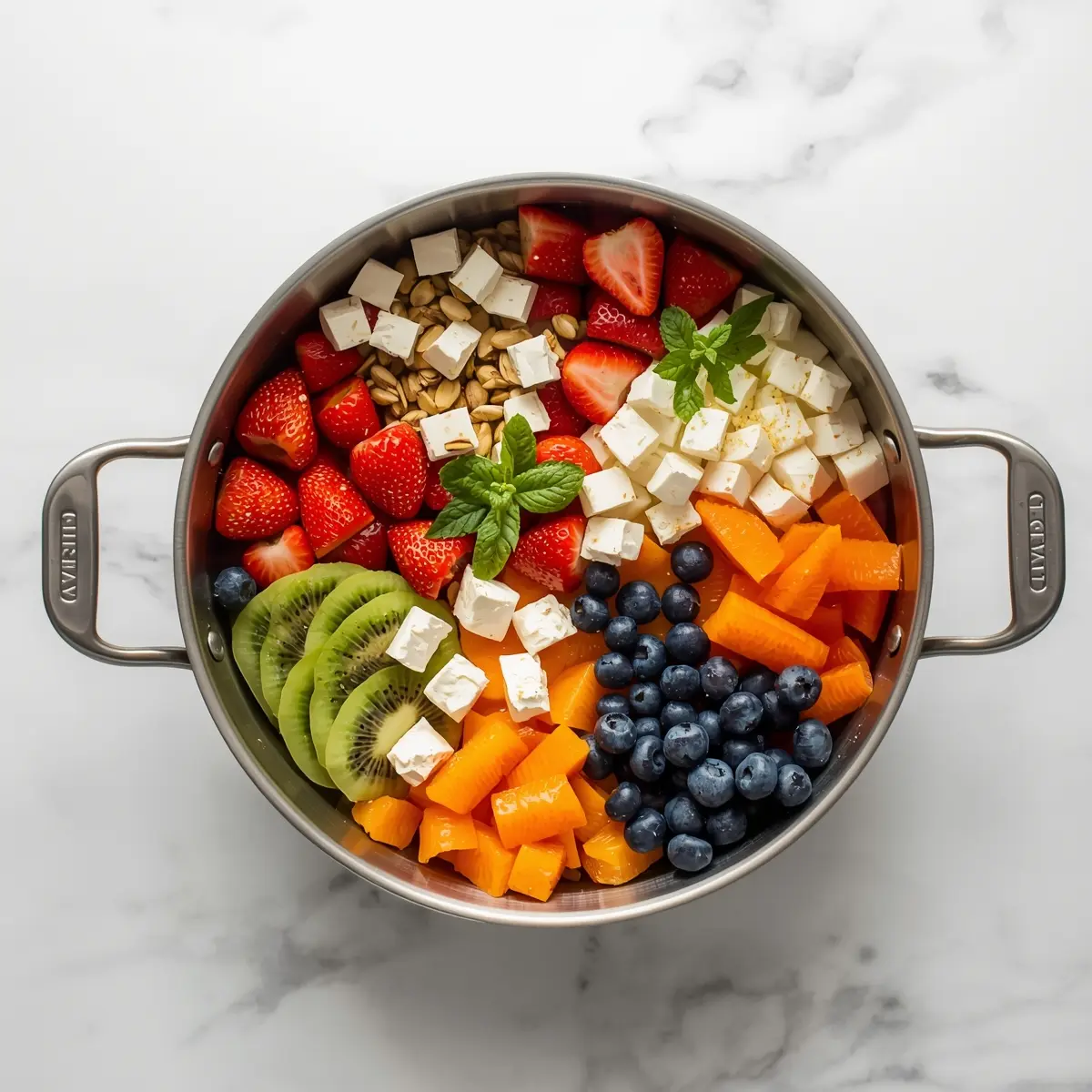Cooking instructions for patriotic fruit platter