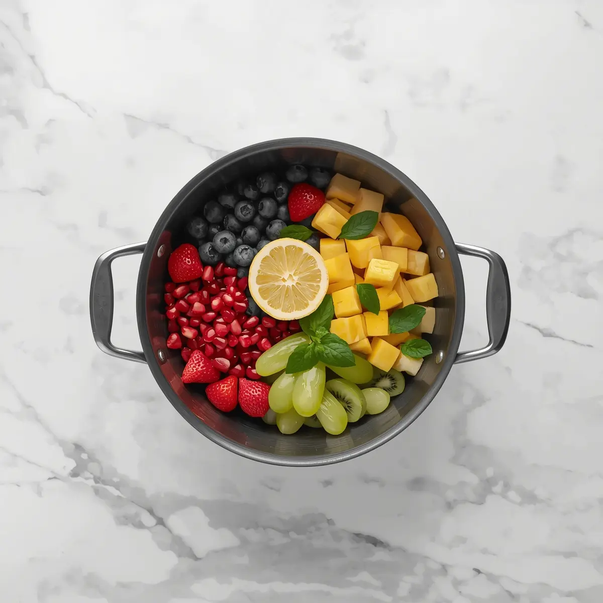 Cooking instructions for patriotic fruit platter