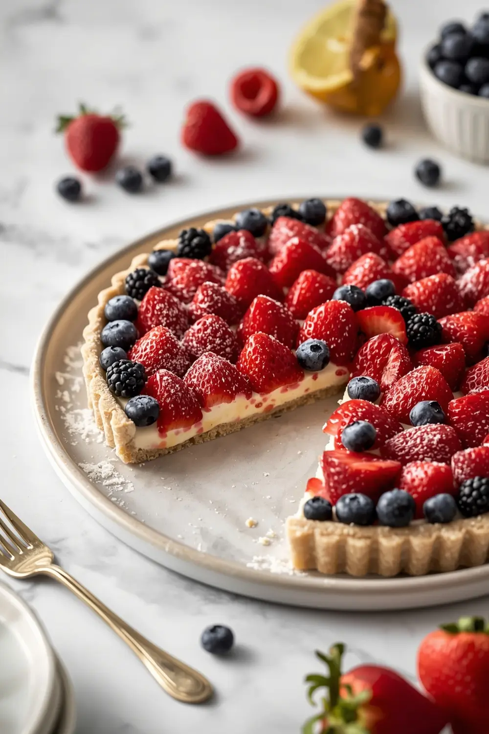 patriotic fruit tart elegant
