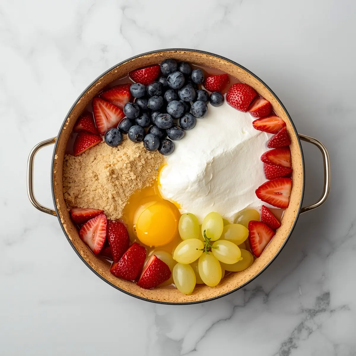 Cooking instructions for patriotic fruit tart elegant