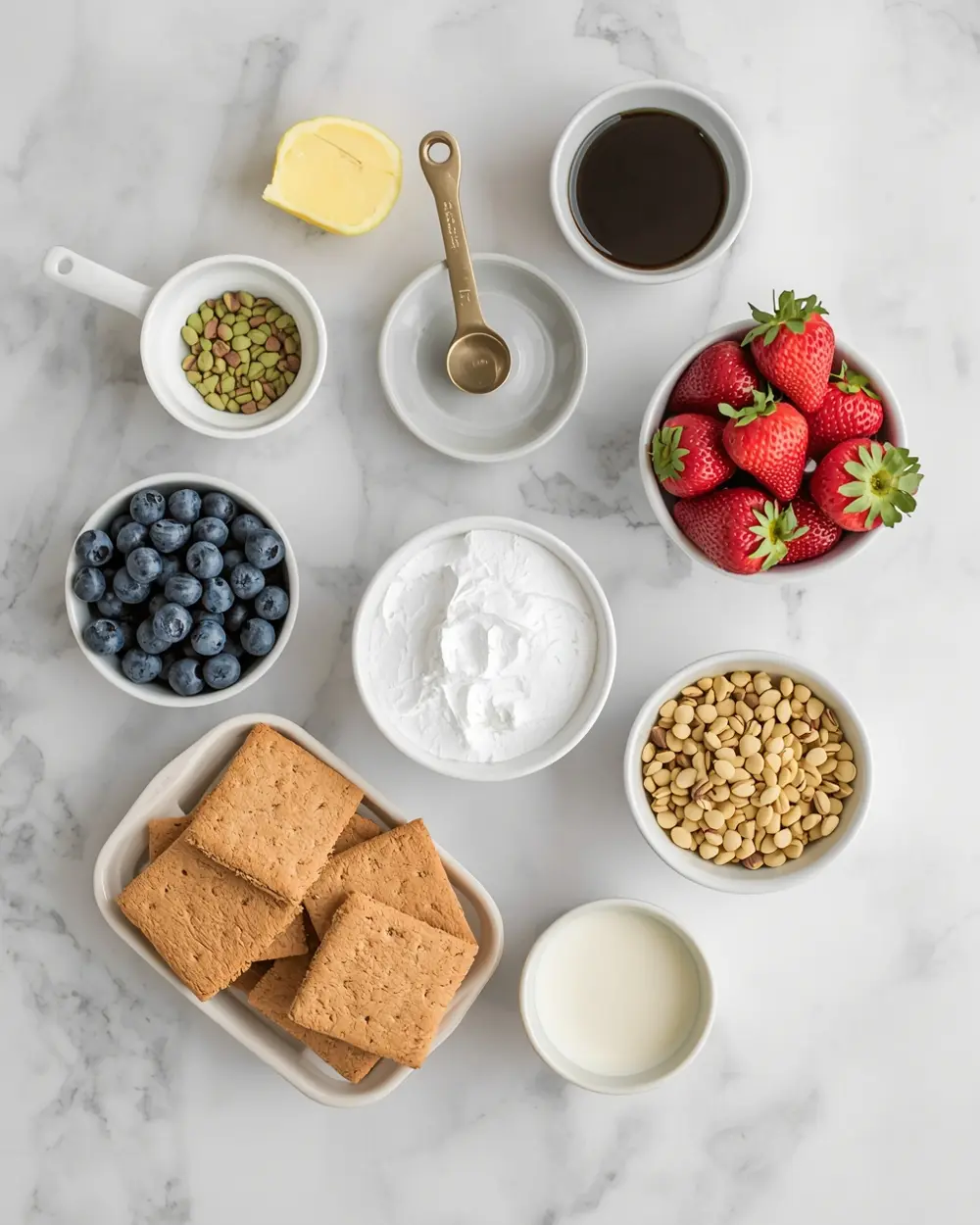 Ingredients for patriotic icebox cake