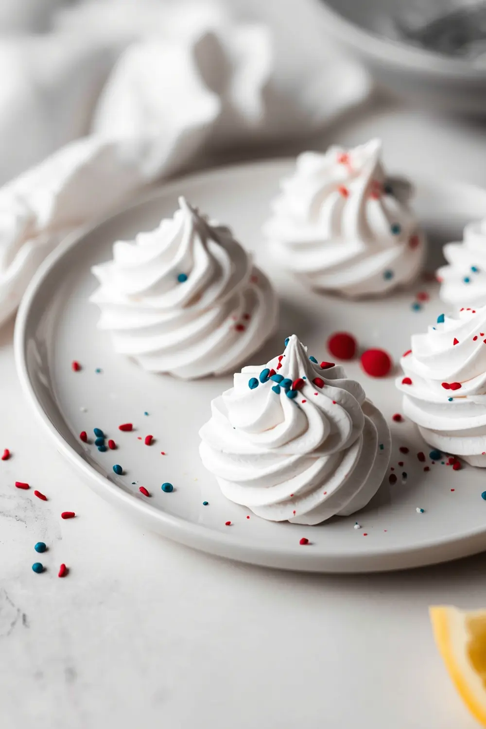 patriotic meringue kisses