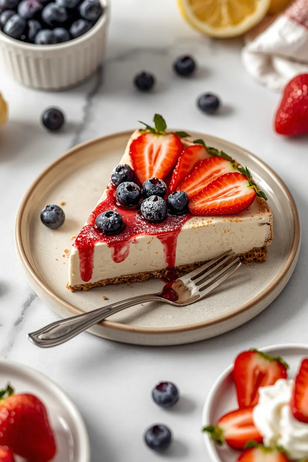 patriotic no bake cheesecake