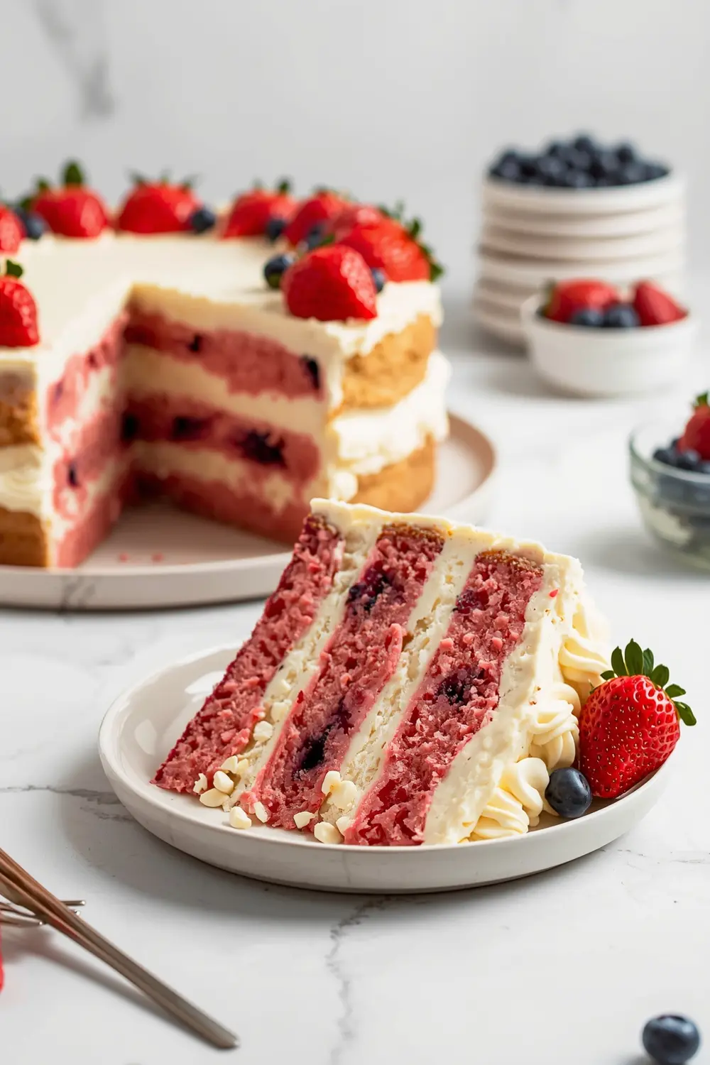 patriotic pinata cake