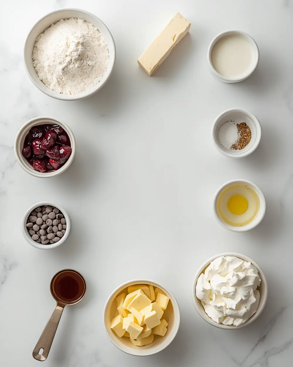 Ingredients for patriotic pinata cake
