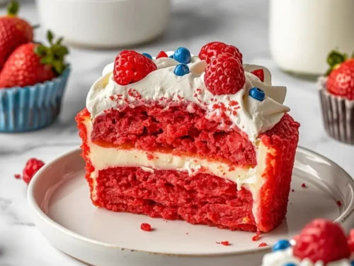 patriotic pull apart cupcake cake
