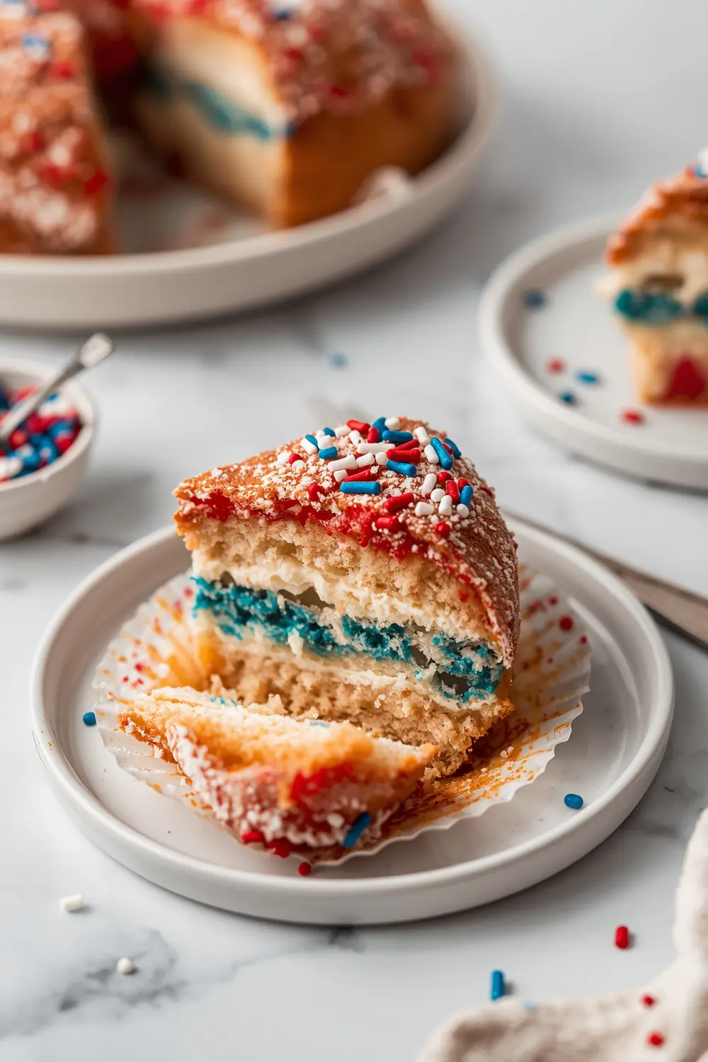 patriotic pull apart cupcake cake