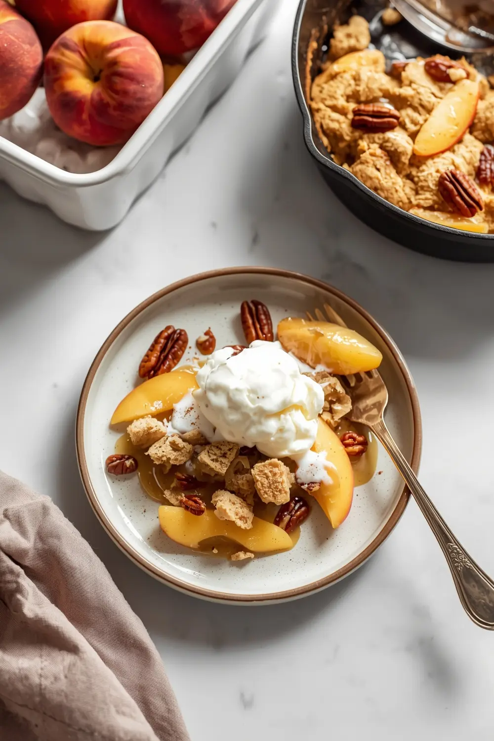 peach cobbler cast iron