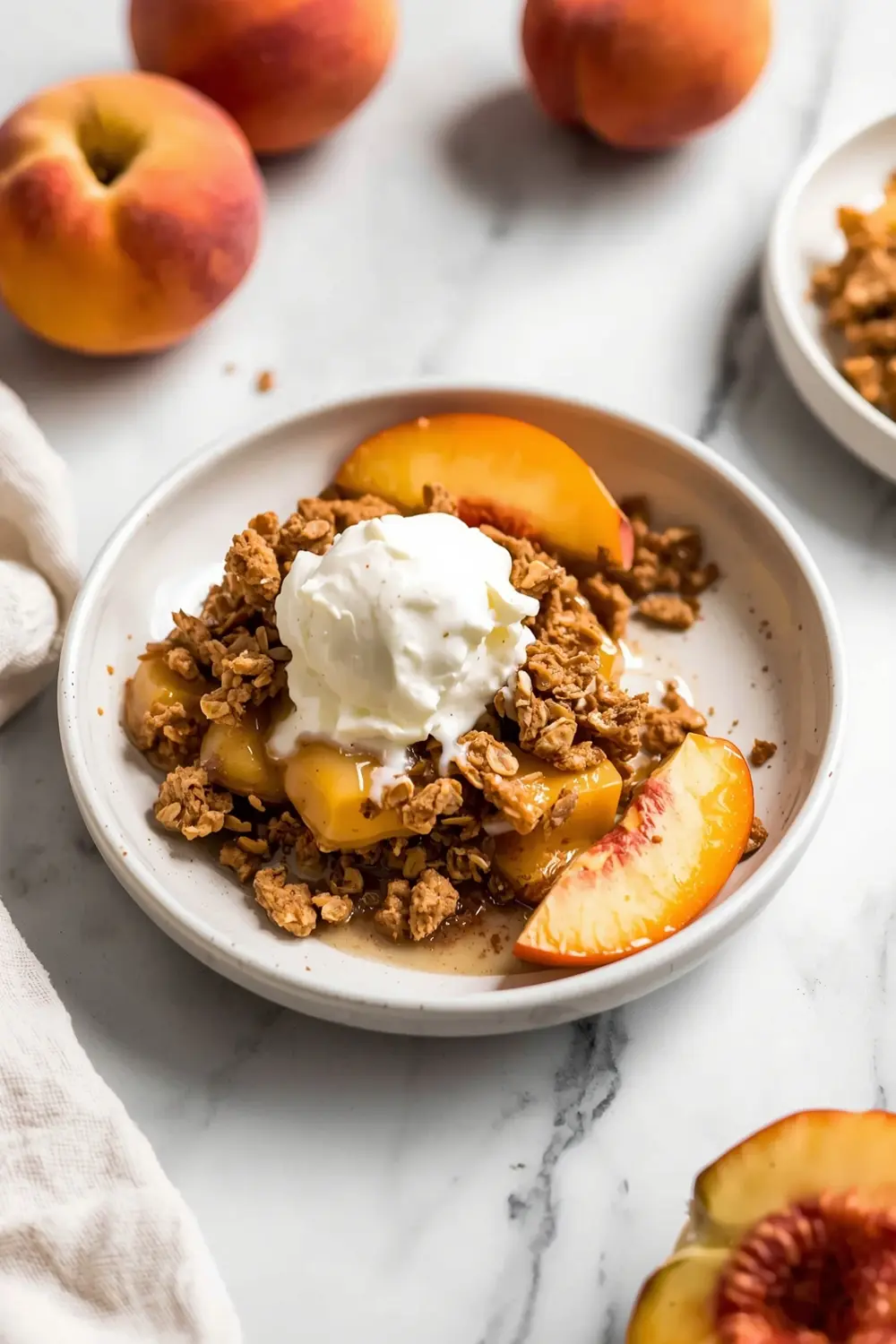 peach crumble fresh summer