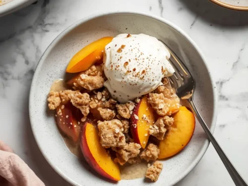 peach crumble fresh summer