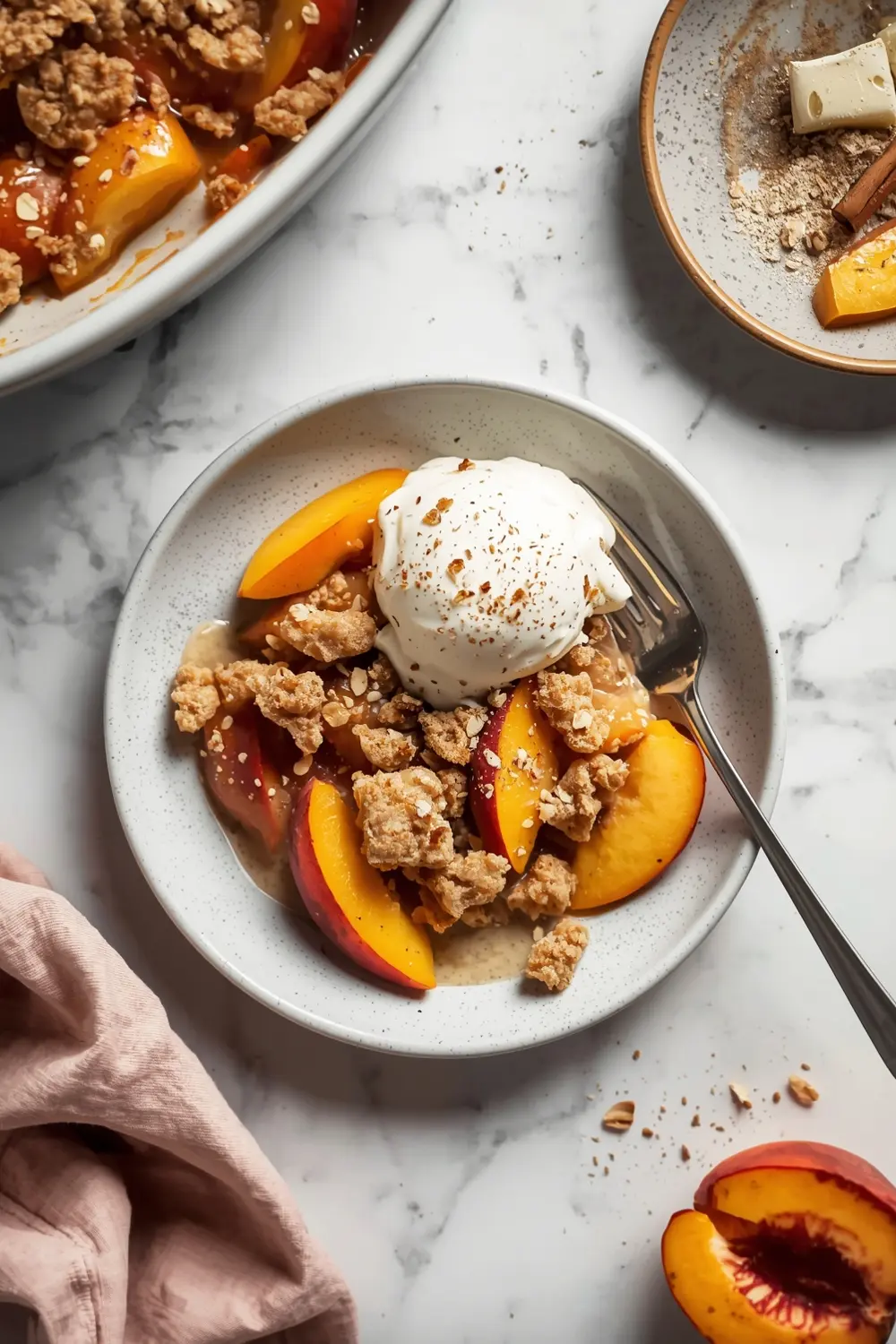 peach crumble fresh summer