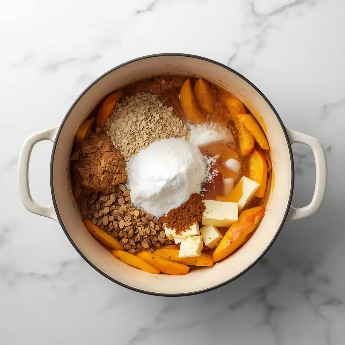 Cooking instructions for peach crumble fresh summer