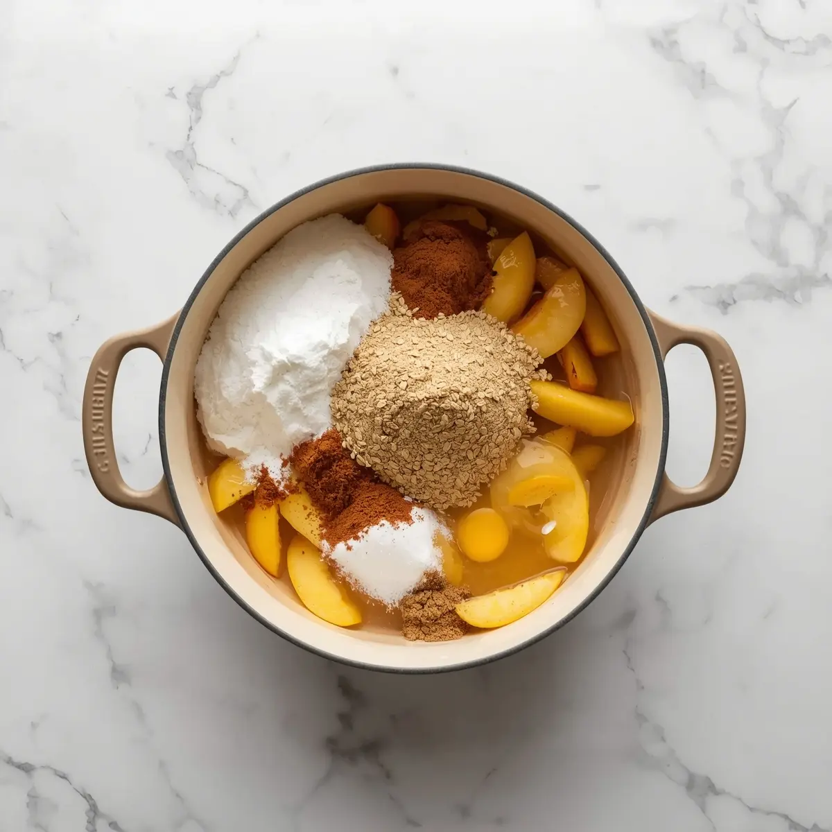 Cooking instructions for peach crumble fresh summer