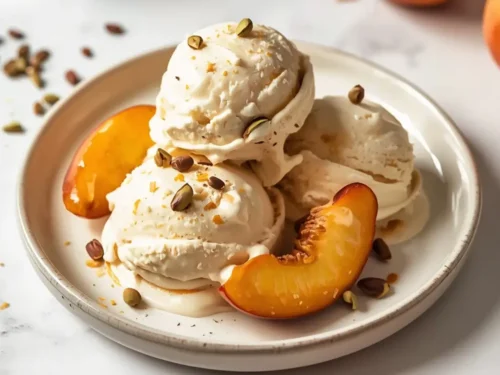 peach ice cream no machine