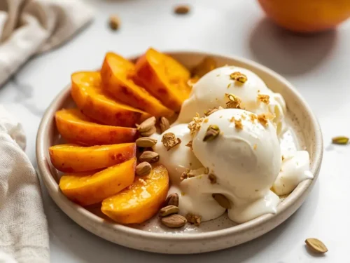 peach ice cream no machine