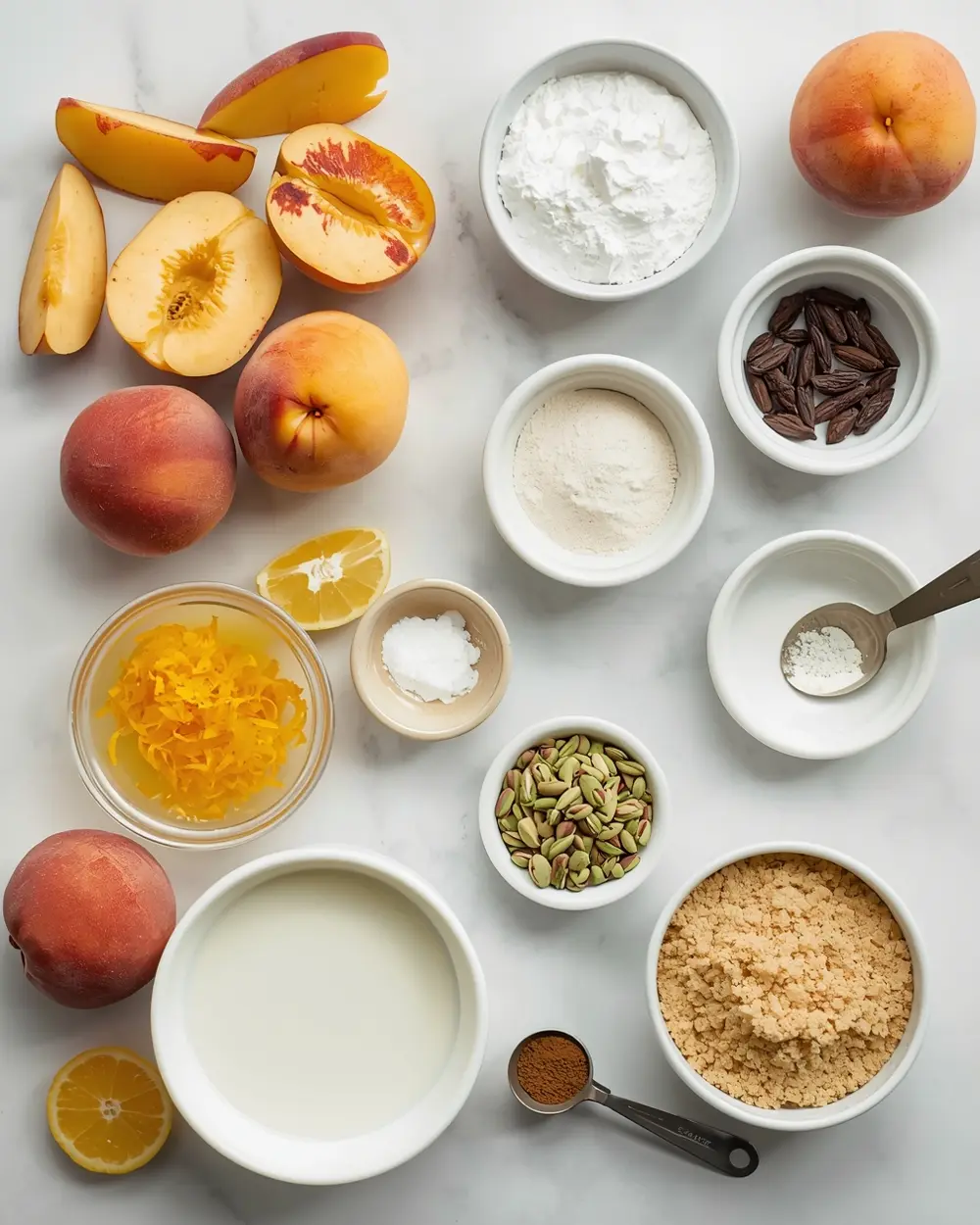 Ingredients for peach ice cream no machine