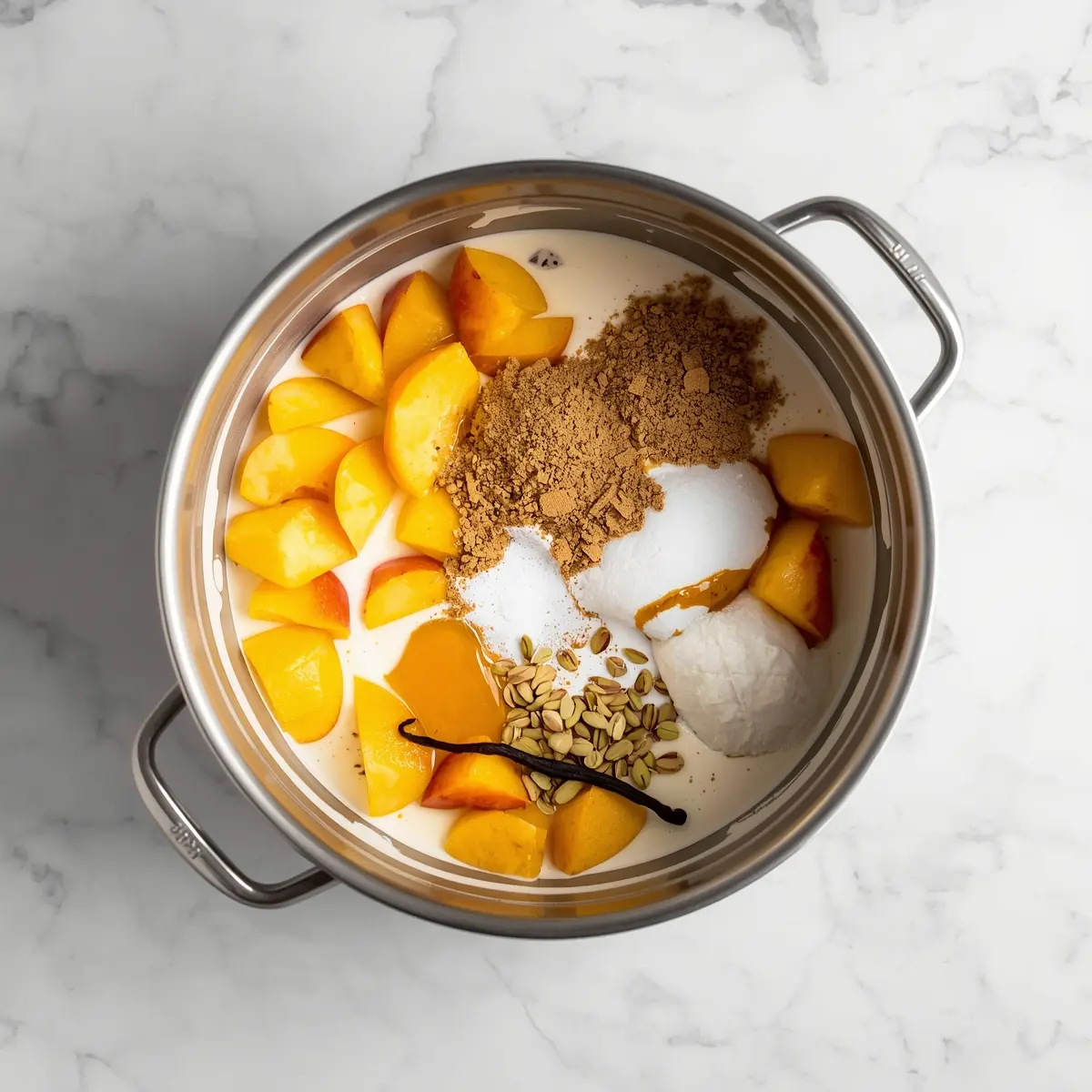 Cooking instructions for peach ice cream no machine