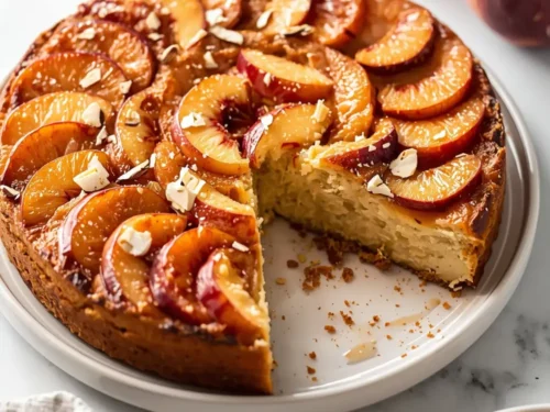 peach upside down cake
