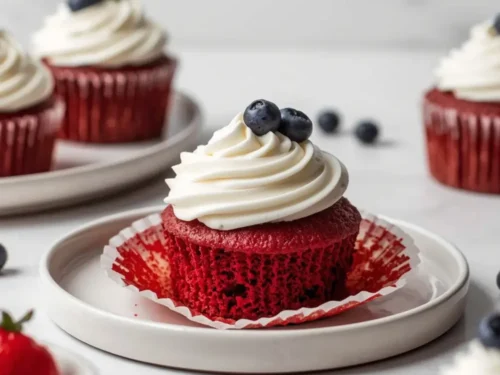 red velvet cupcakes patriotic