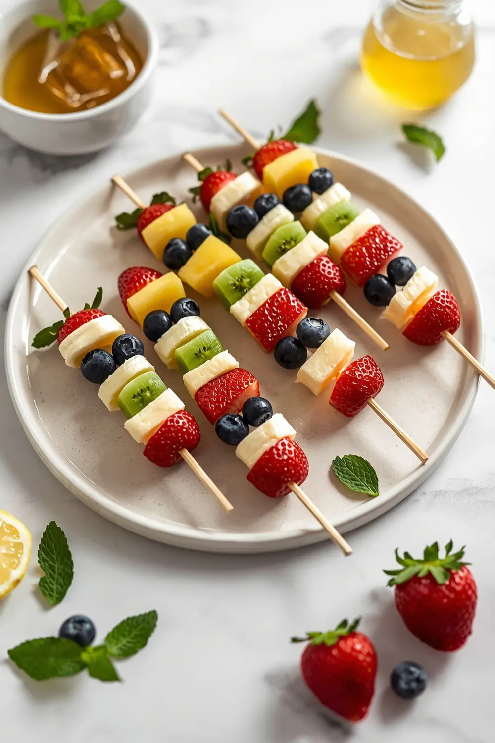 red white blue fruit skewers