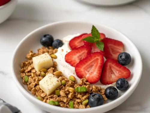 red white blue yogurt parfaits