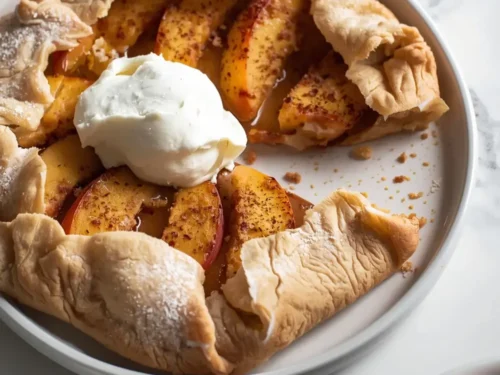 rustic peach galette