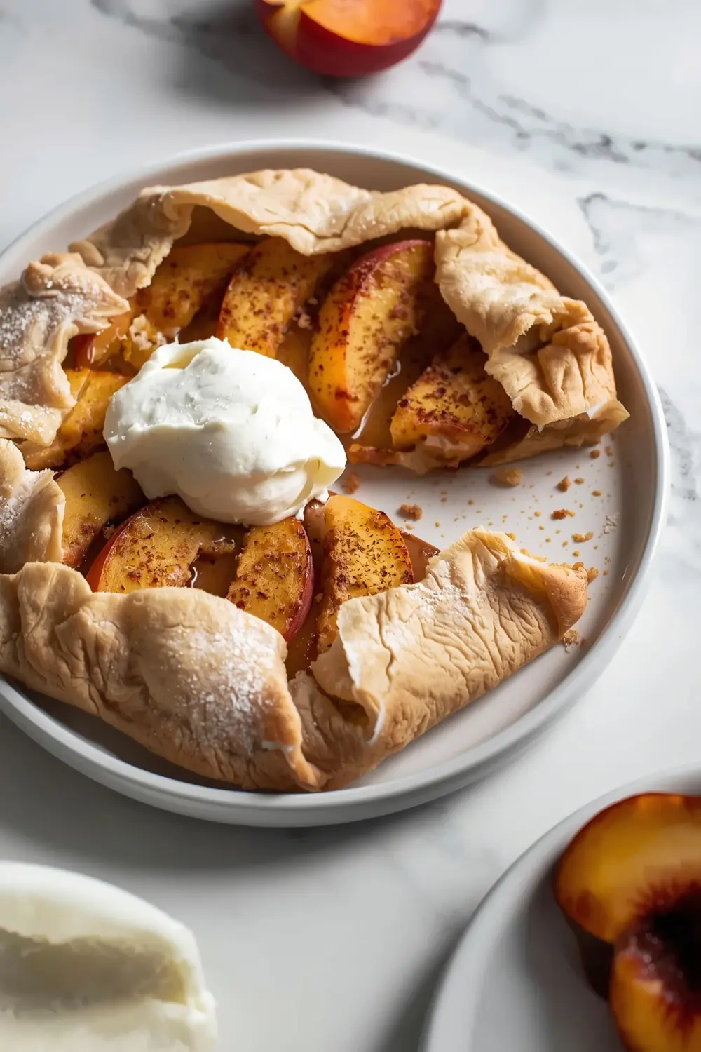 rustic peach galette
