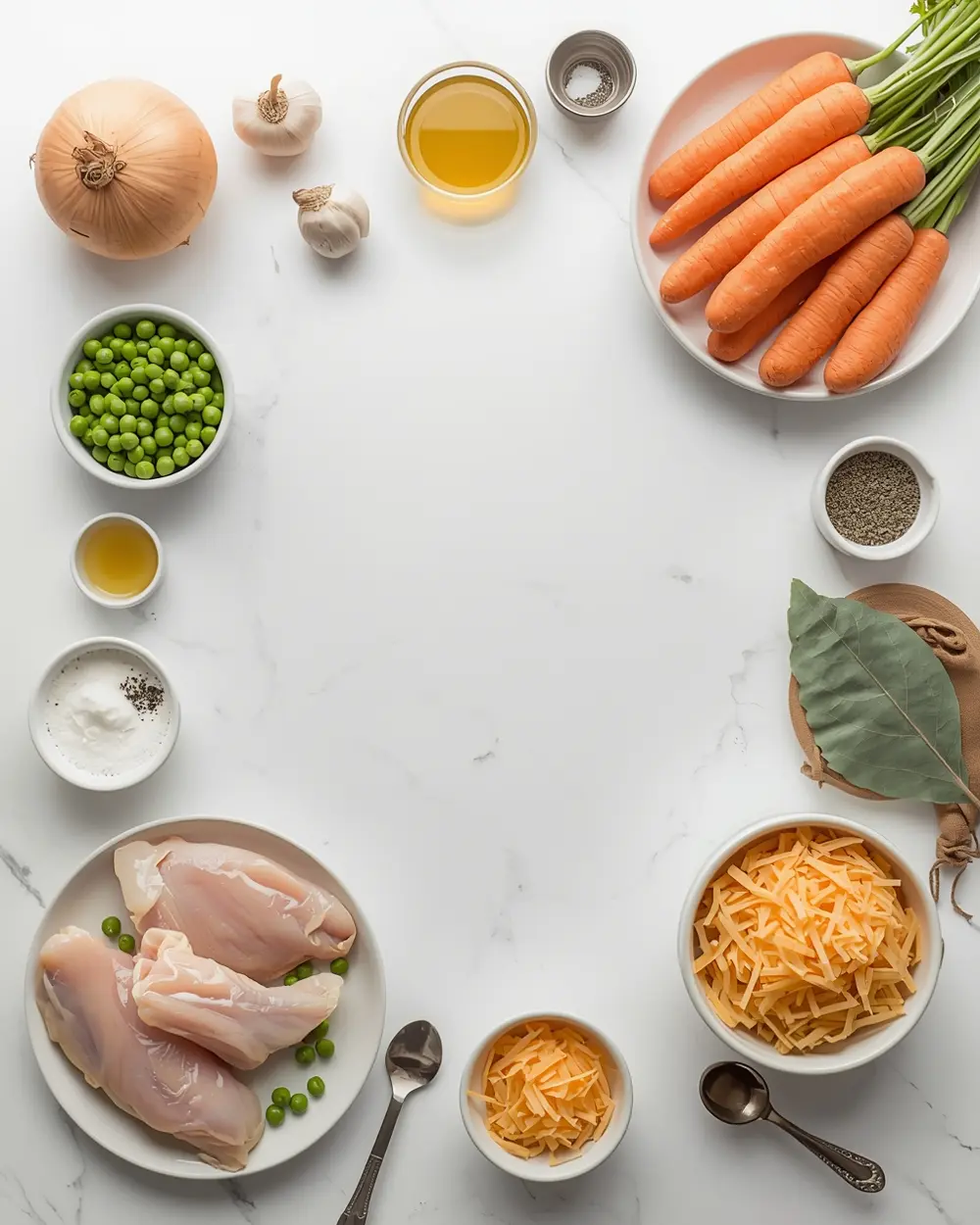 Ingredients for spring chicken stew