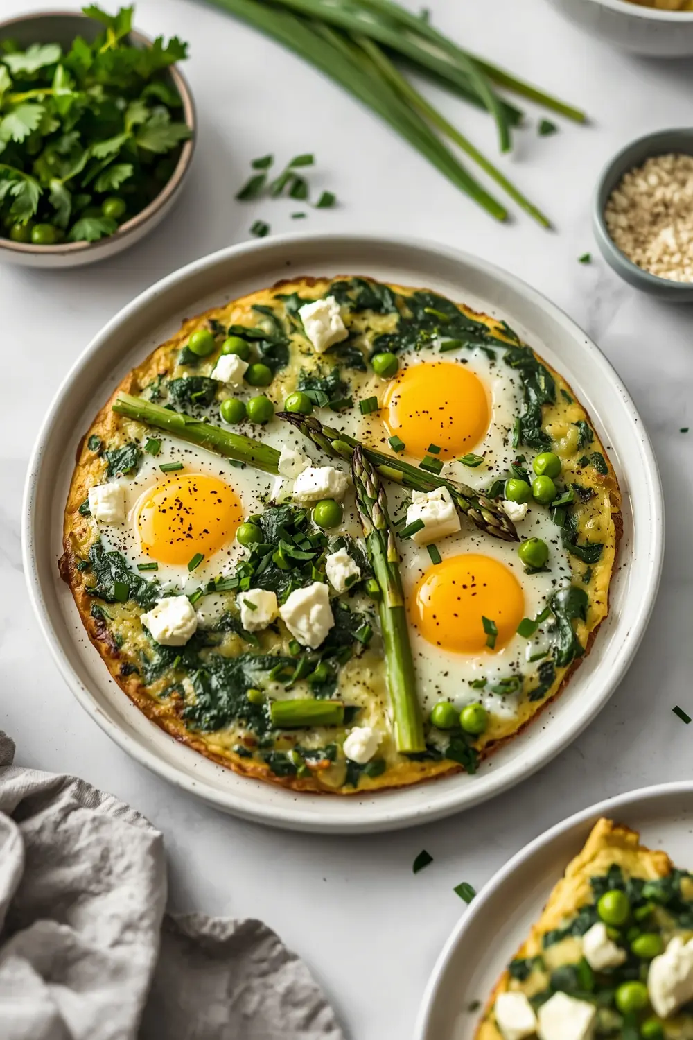spring herb frittata