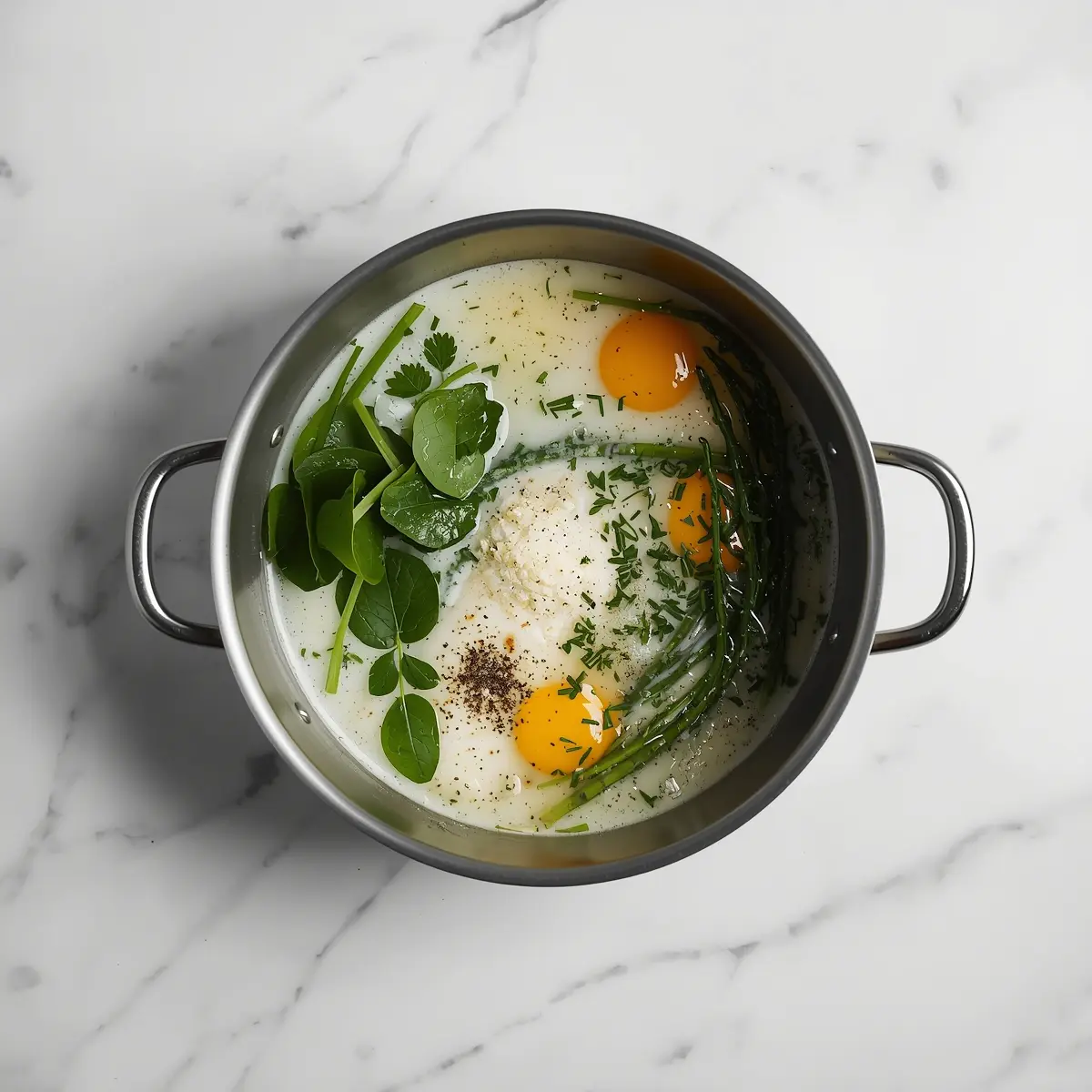 Cooking instructions for spring herb frittata