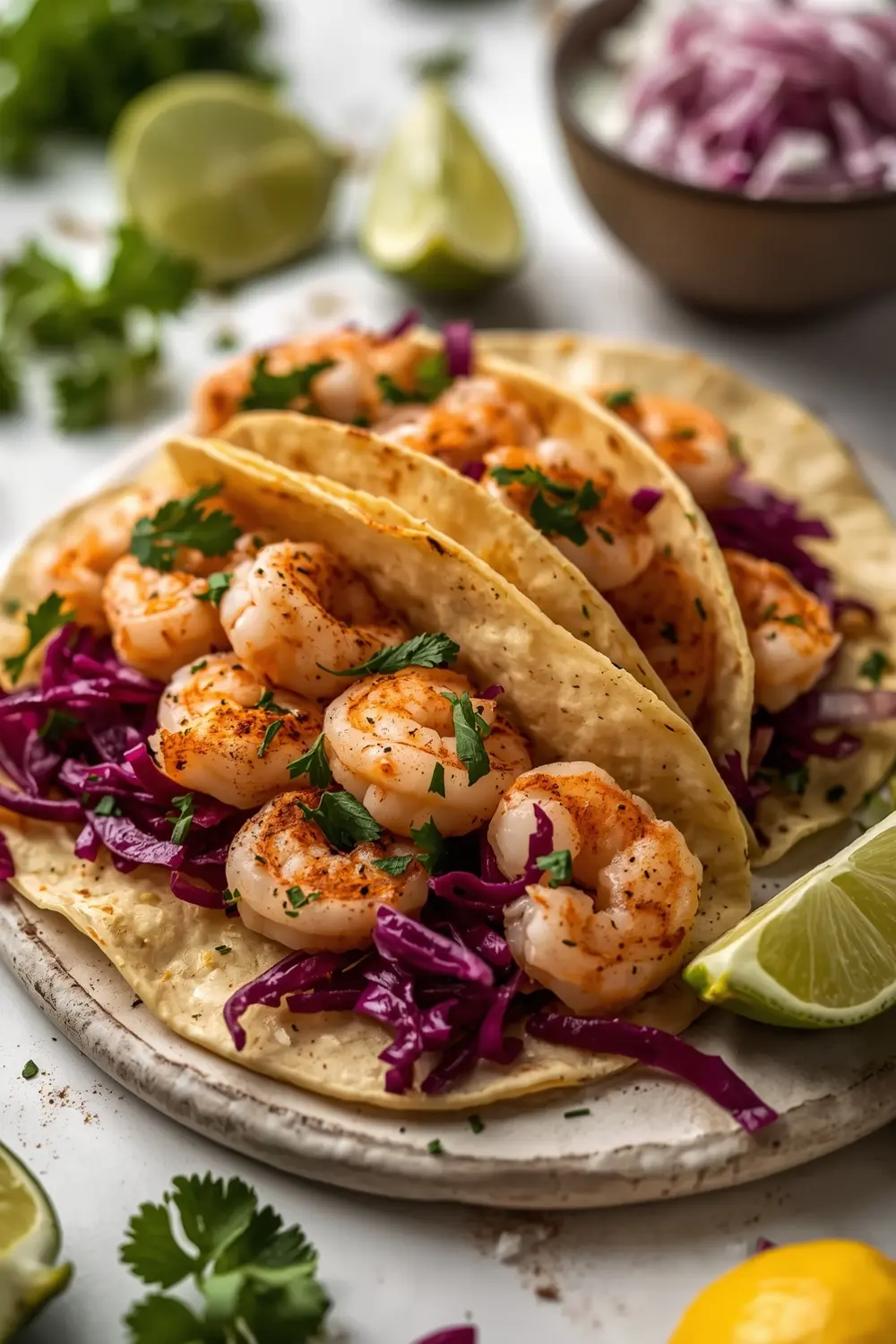 spring shrimp tacos