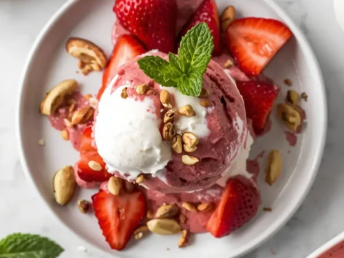 strawberry banana nice cream