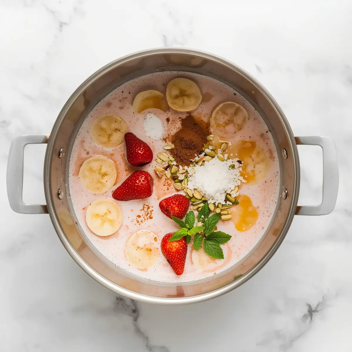 Cooking instructions for strawberry banana nice cream