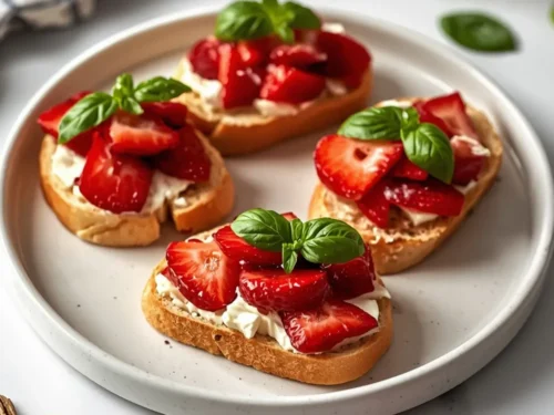 strawberry basil bruschetta
