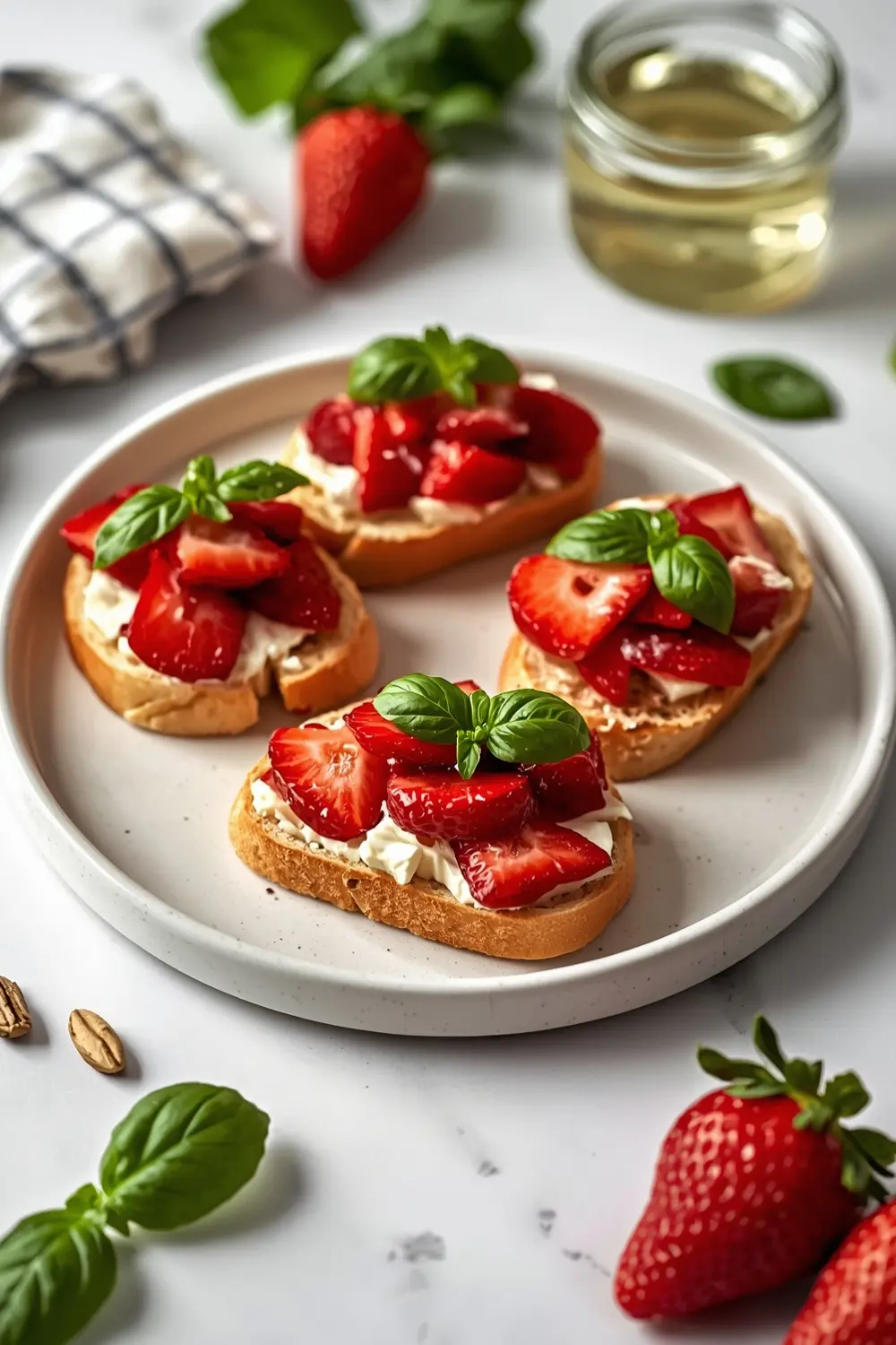 strawberry basil bruschetta
