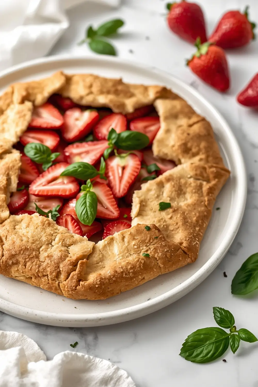 strawberry basil galette elegant
