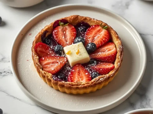 strawberry blueberry clafoutis