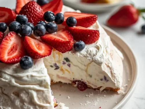 strawberry blueberry pavlova