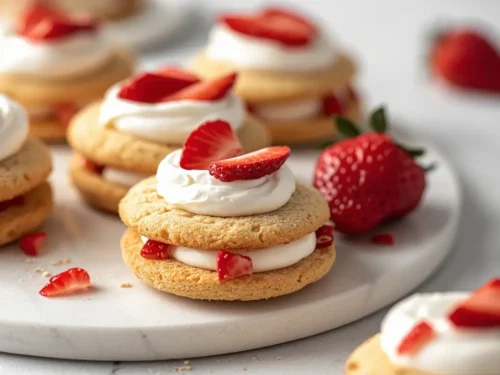 strawberry cheesecake stuffed cookies