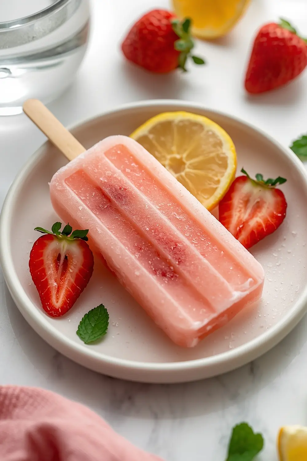 strawberry lemonade popsicles