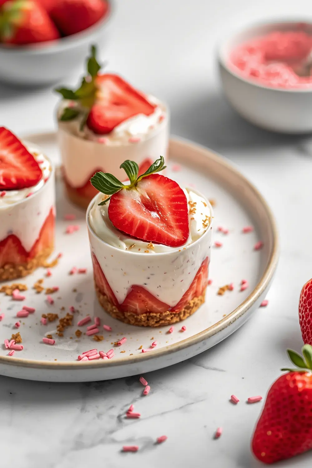 strawberry mousse cups elegant
