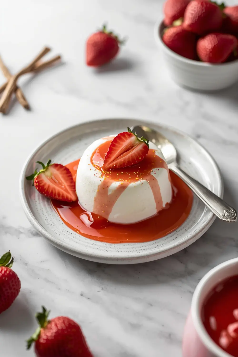 strawberry semifreddo Italian