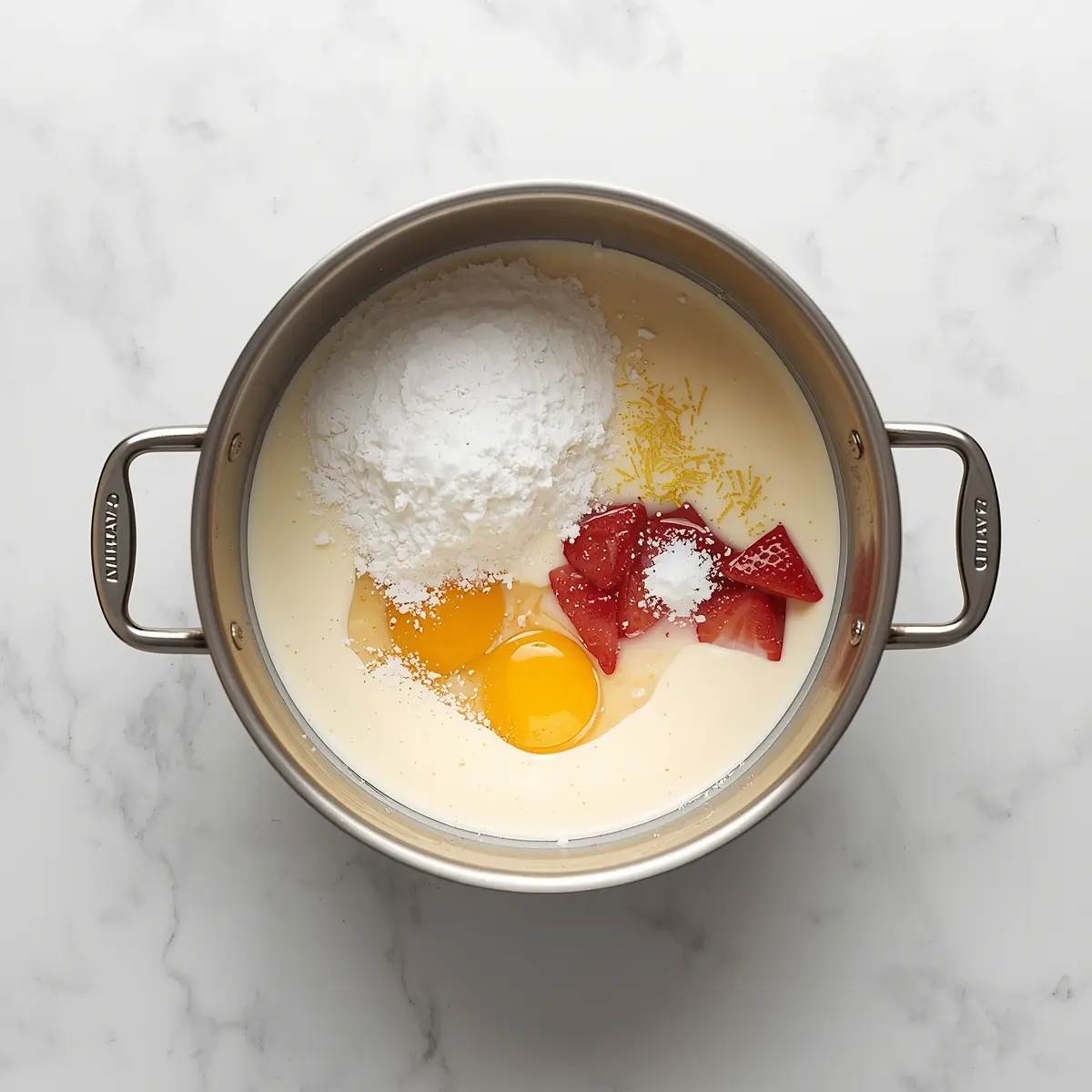 Cooking instructions for strawberry semifreddo Italian
