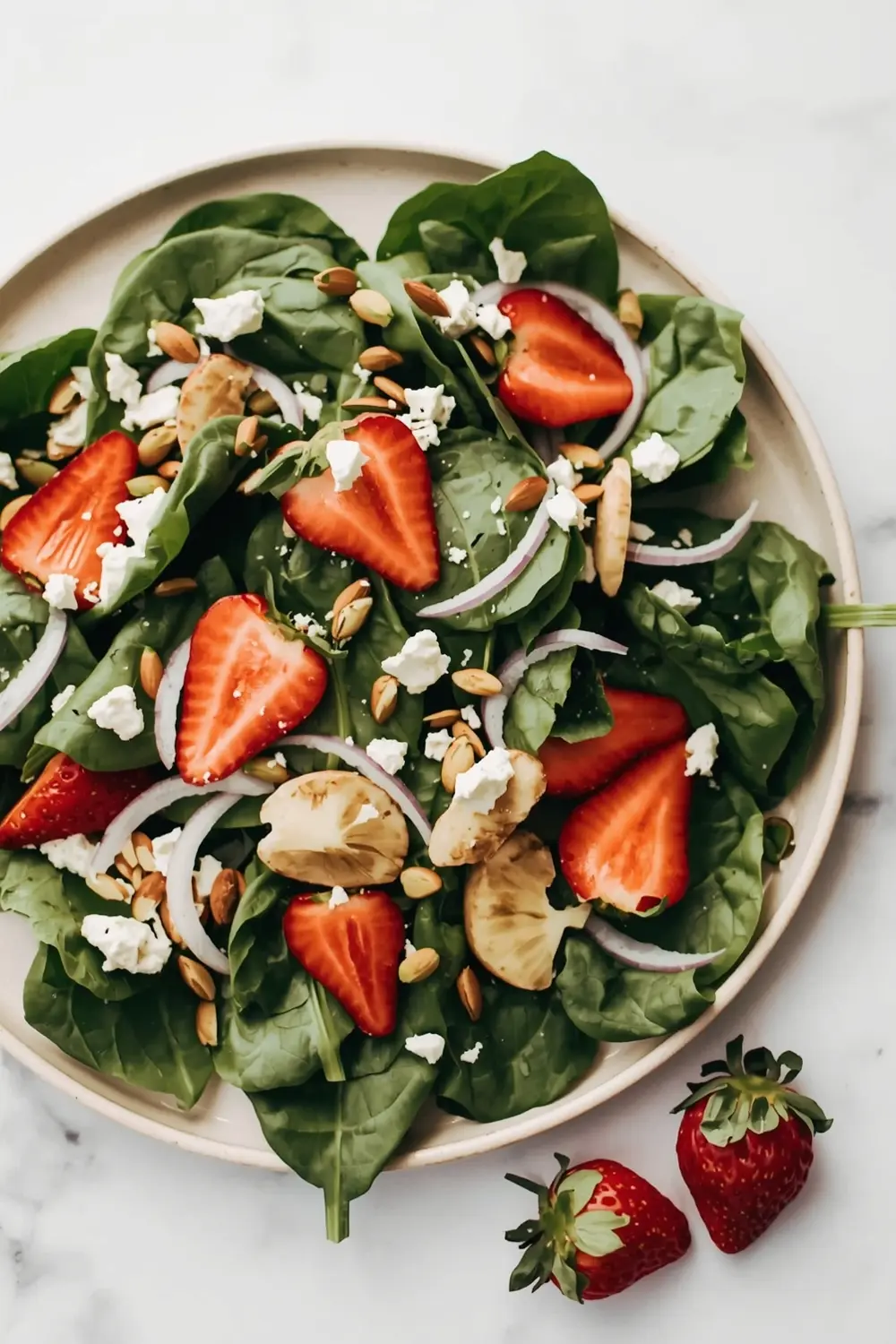 strawberry spinach salad summer