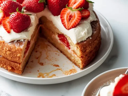 strawberry tres leches cake